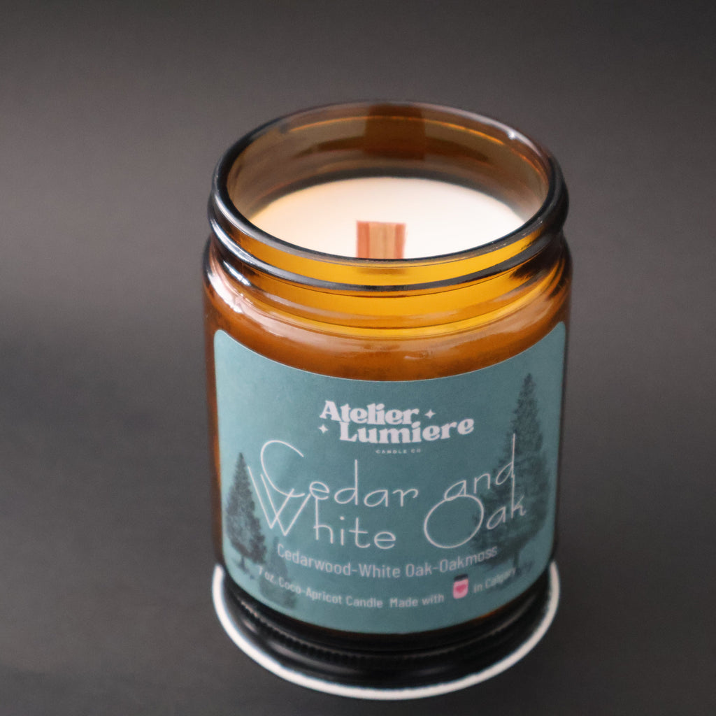 Cedar and White Oak Candle