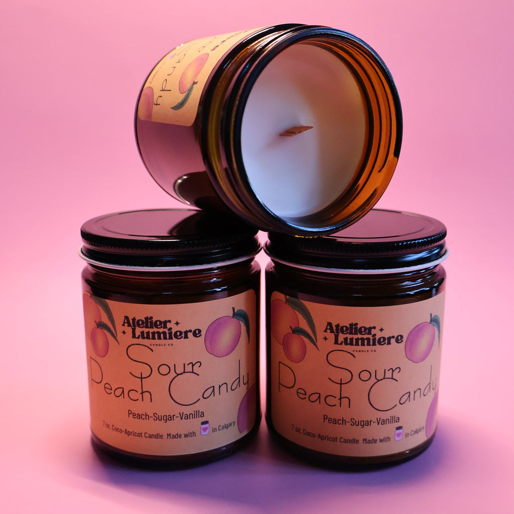 Sour Peach Candy Candle